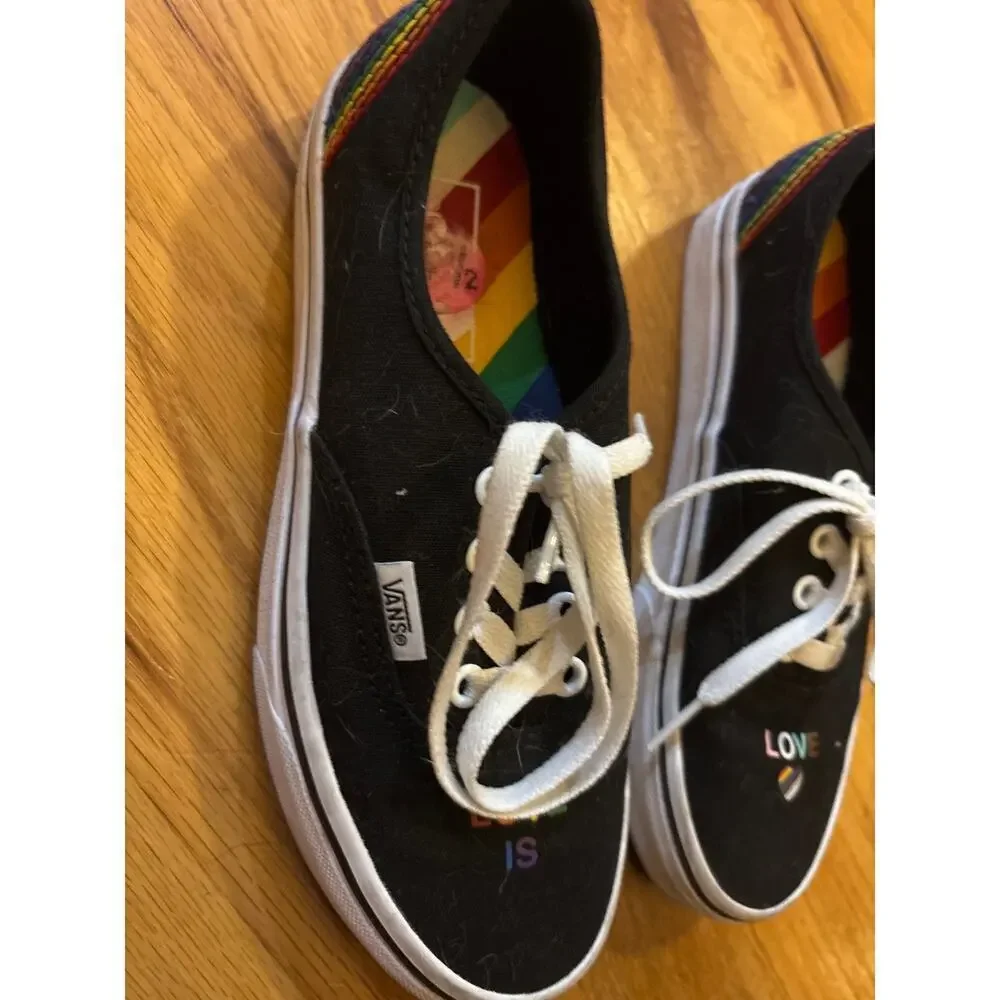 Vans: Love is Love Pride Collection Shoes - Worn once - Black - Youth 4.5